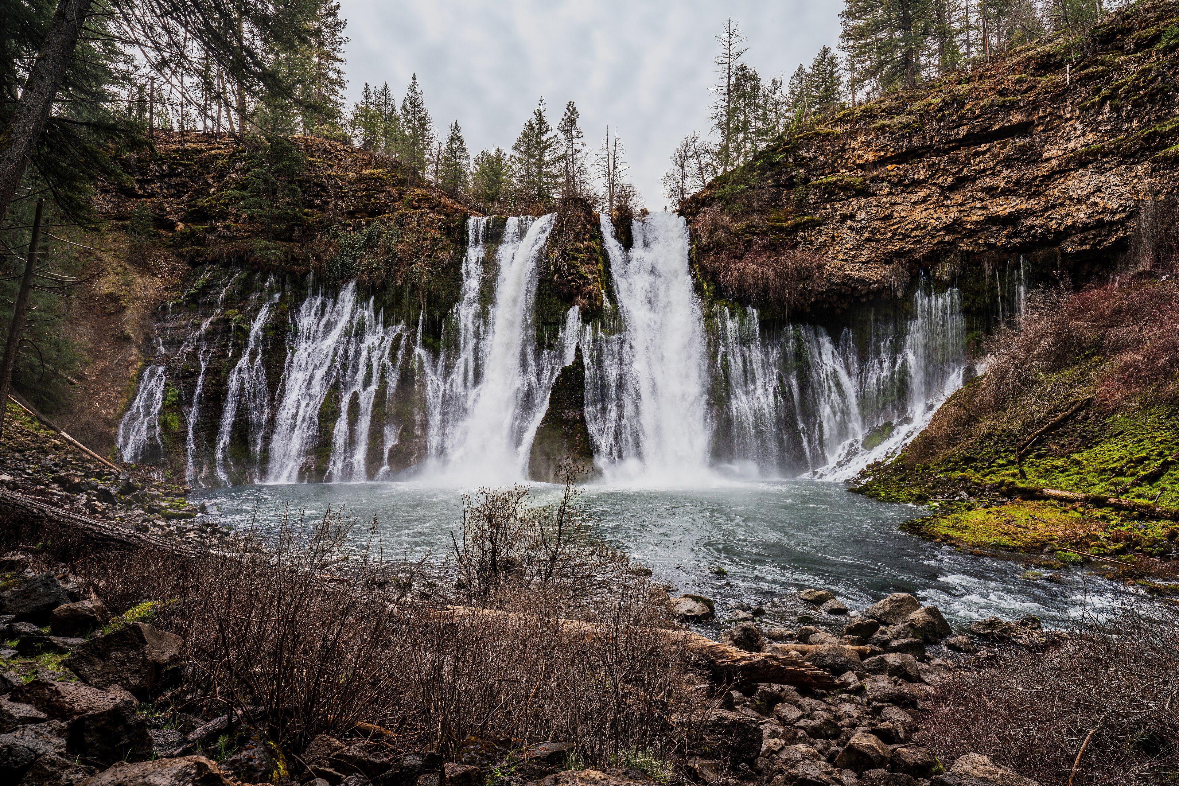 Burney Falls Runs at Full Volume in a Drought